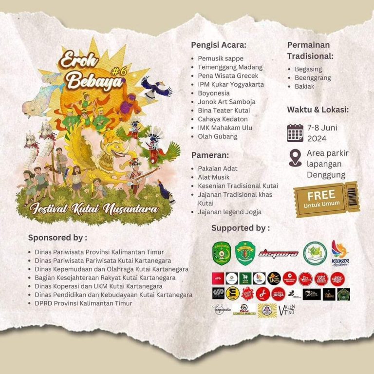 Festival Eroh Bebaya, Semangat Budaya Kutai Kartanegara Menggema di Yogyakarta